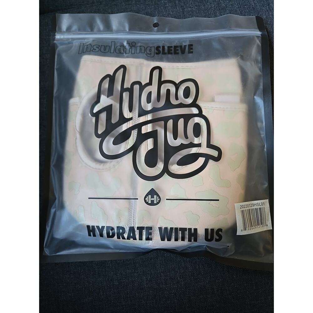 HydroJug Pro 73oz, Sleeve & Strap Peach With Vinyl Animal Print Insulating